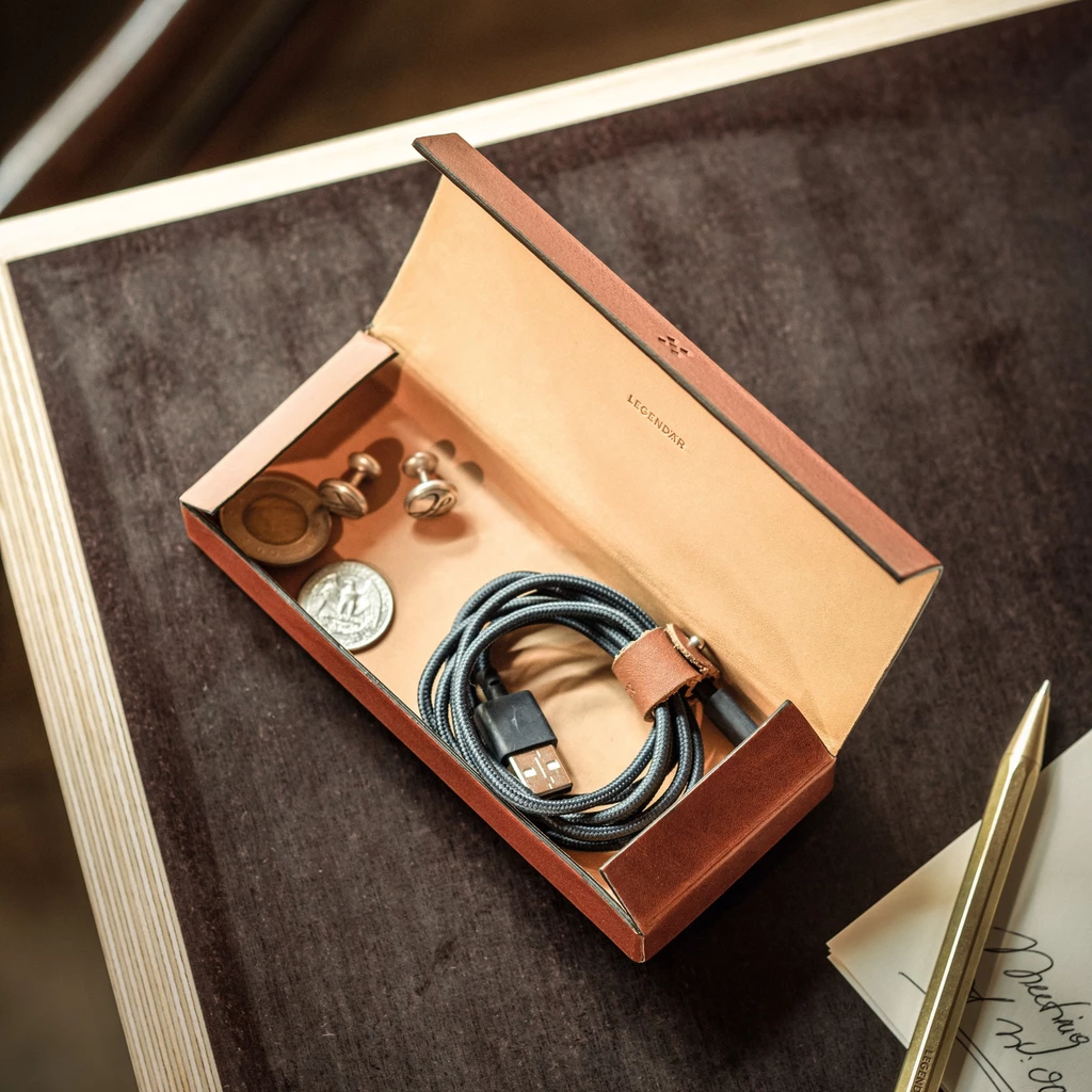 Leder Etui, Leather Case ETWEE Long Mokka