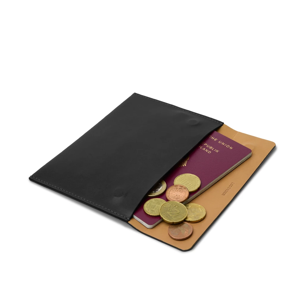 Leder Clutch, Mini Briefcase TRYP Black