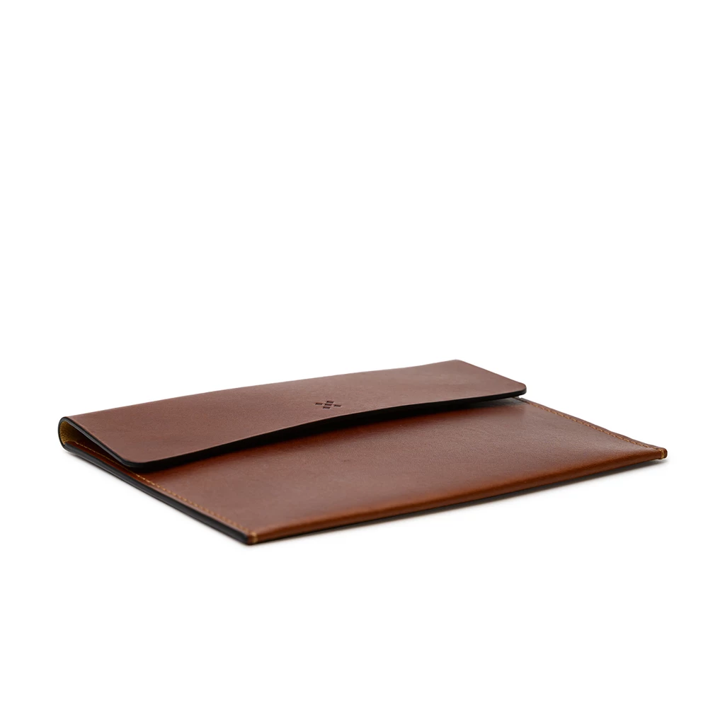 Leder Clutch, Mini Briefcase TRYP Chestnut
