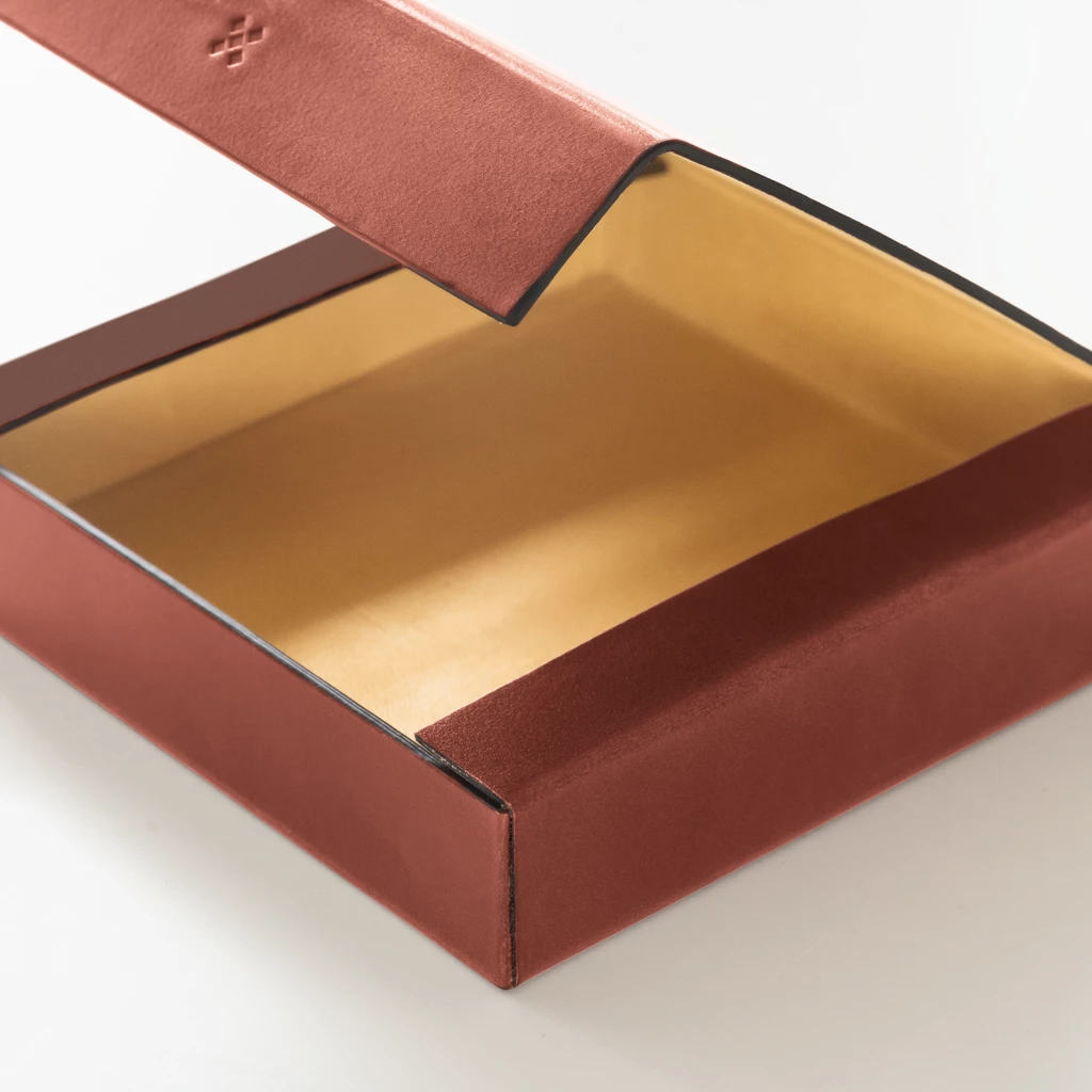 Leder Etui, Leather Case ETWEE Square Chestnut